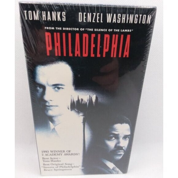 Philadelphia VHS Sealed Tom Hanks Denzel Washington Jonathan Demme Video - Picture 9 of 10
